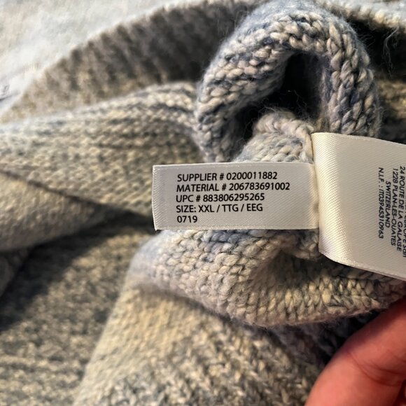 Women's Blue/Grey Chaps Sweater XXL - Picture 7 of 9